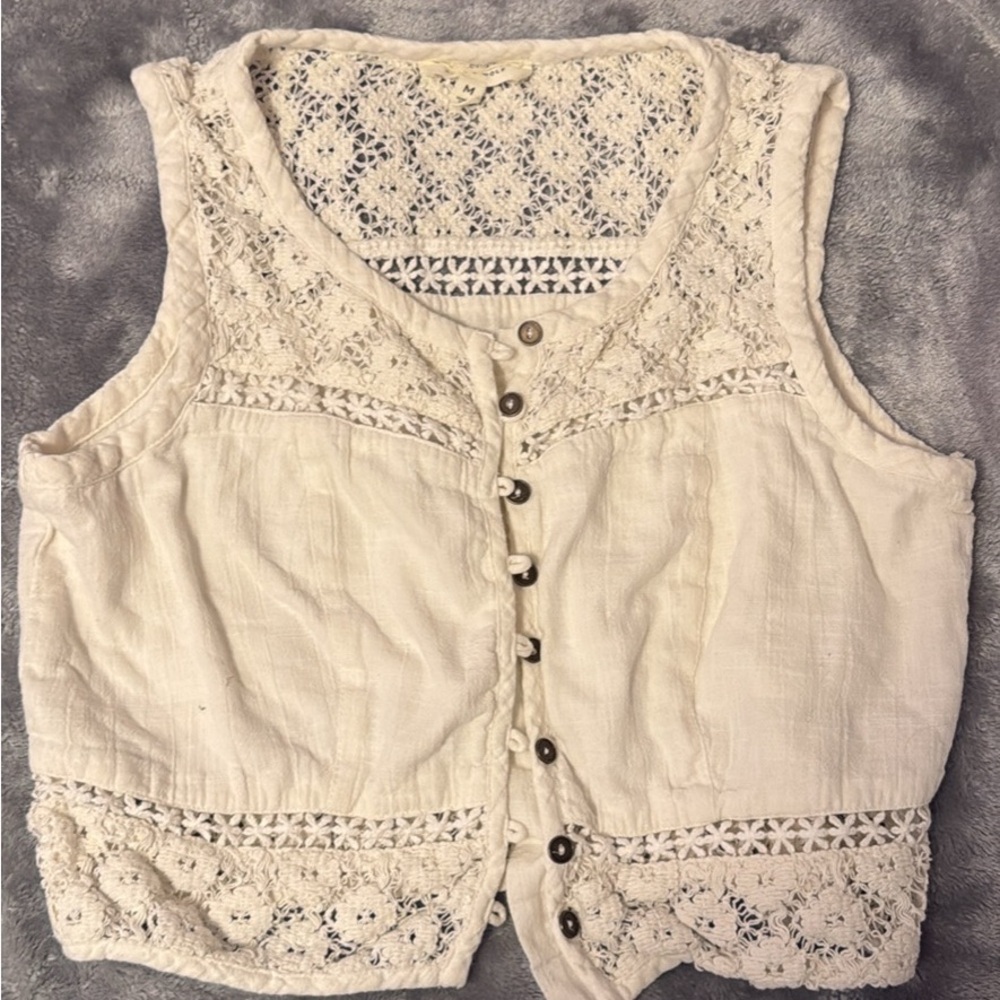 Chic Lace Button-Down Women's Blouse